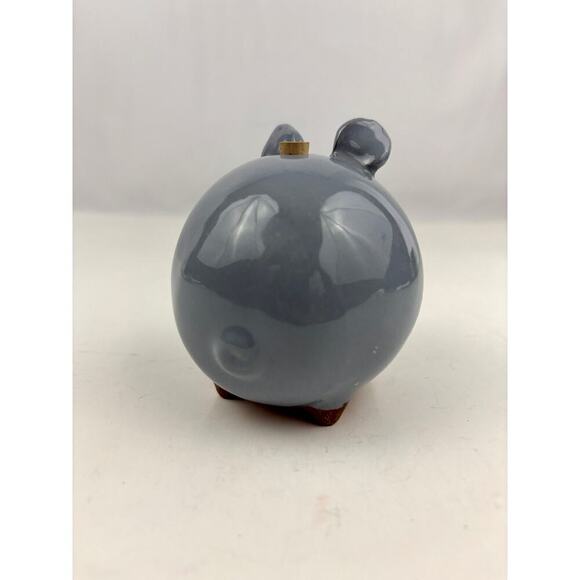 VTG Pig Morgan Ceramic Pottery Shaker Gray Glaze Kitsch - Picture 11 of 16